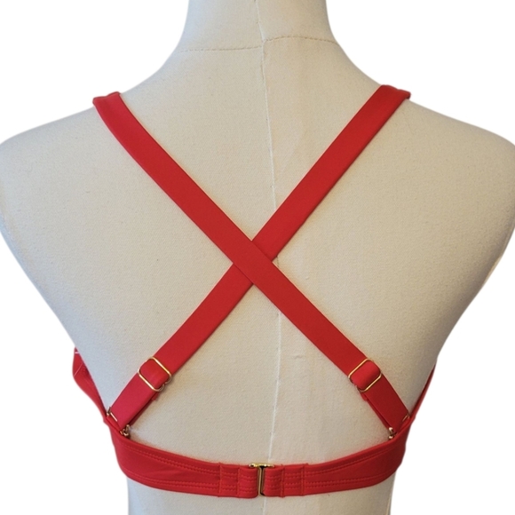 NWT La Blanca Red Convertible Underwire Bikini Top - Picture 3 of 3